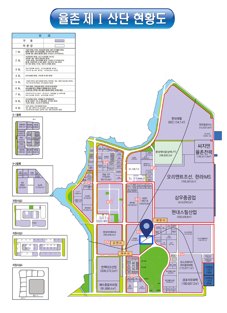 栗村1産業団地 - 4 BL의 위치를 나타내는 이미지
