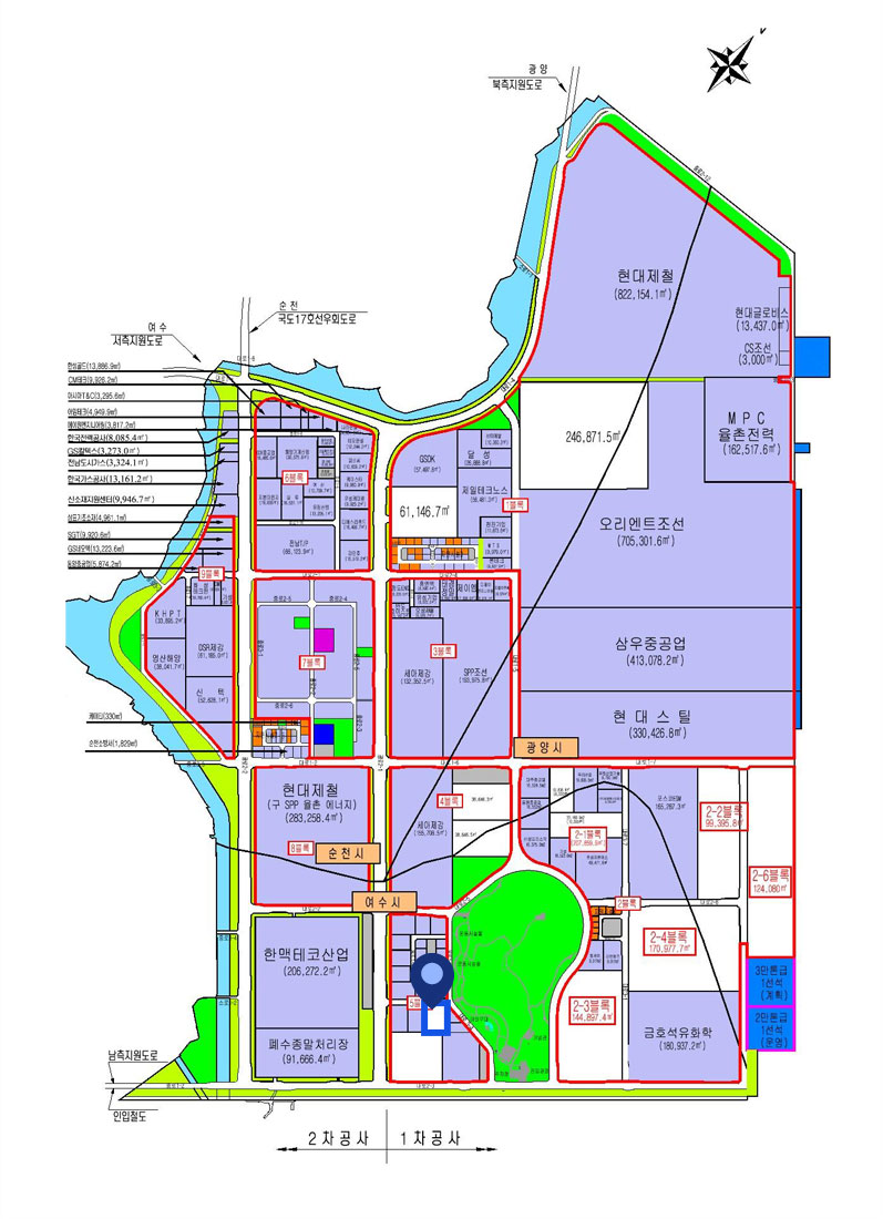 栗村1産業団地 - 5 BL의 위치를 나타내는 이미지