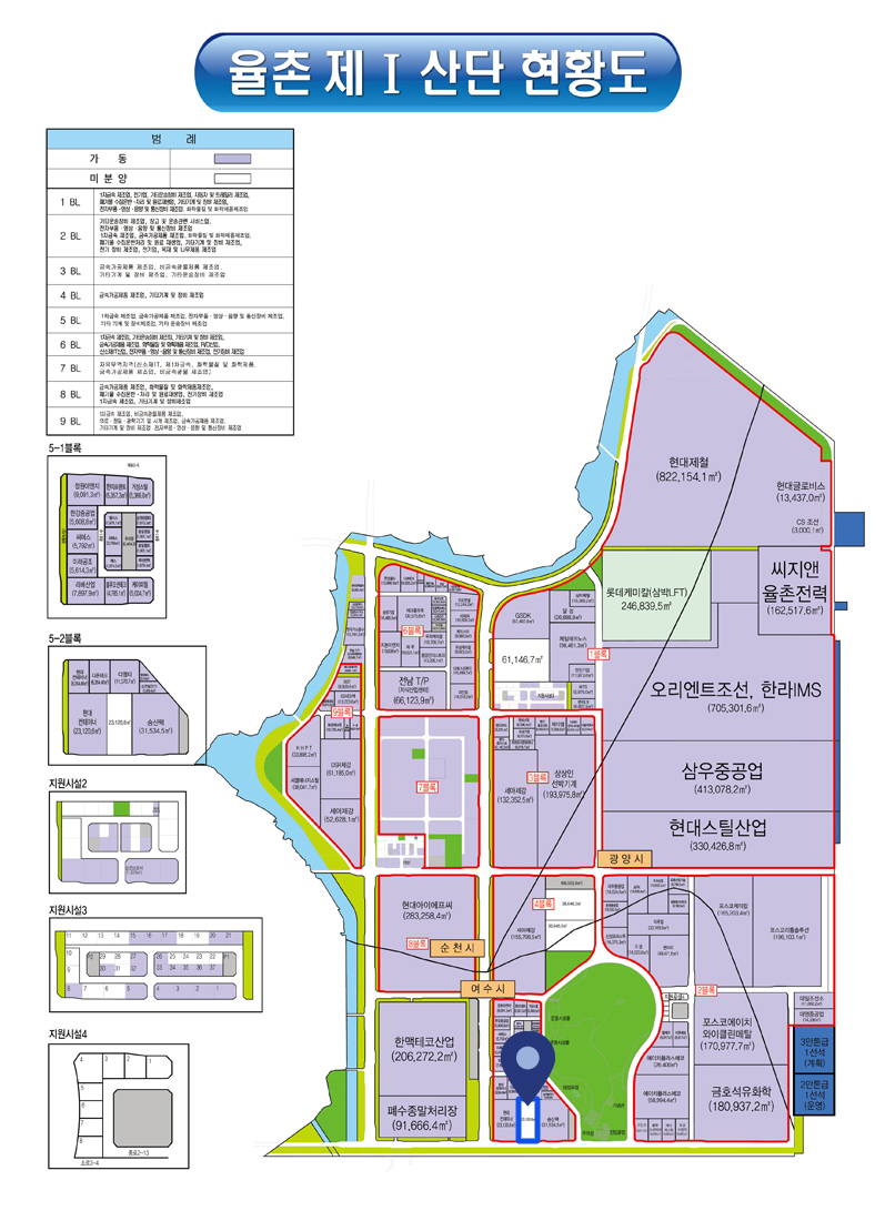 栗村1産業団地 - 5 BL의 위치를 나타내는 이미지