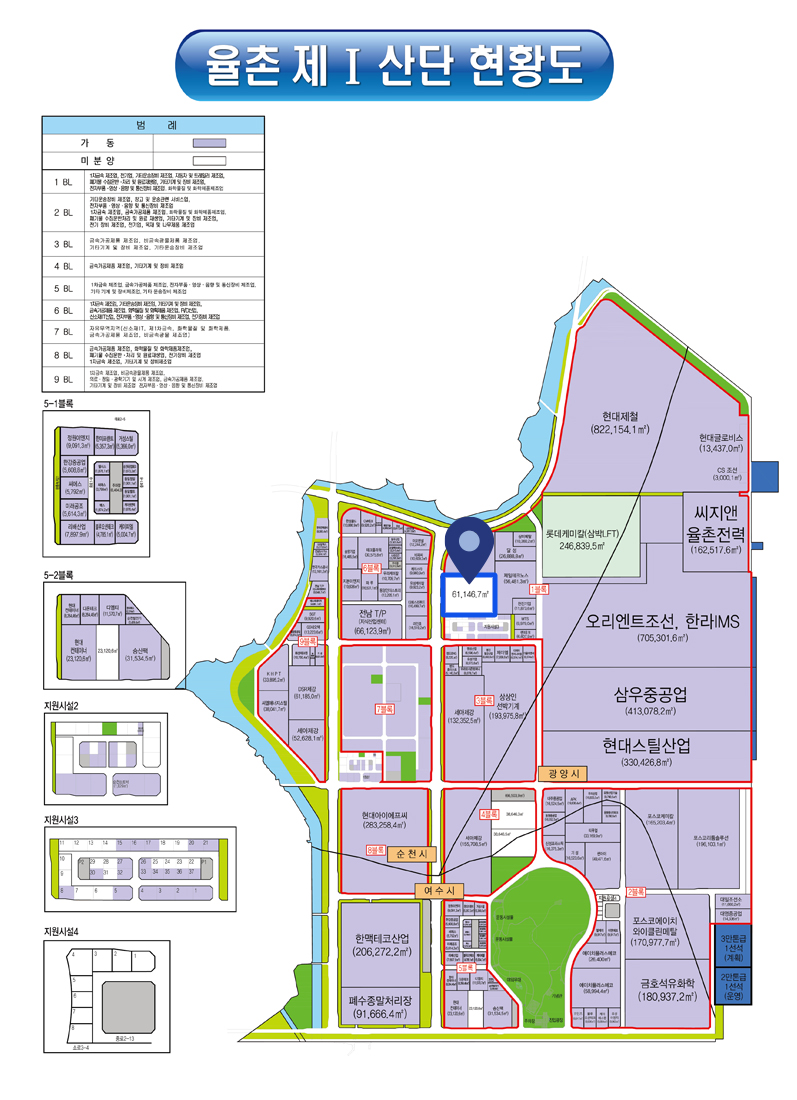 栗村1産業団地 - 1 BL의 위치를 나타내는 이미지