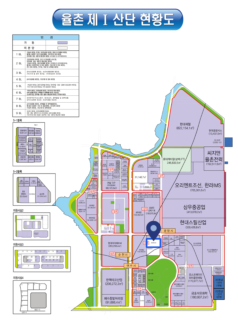 栗村1産業団地 - 4 BL의 위치를 나타내는 이미지